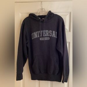 Universal Studios Black Hoodie with Gray Logo